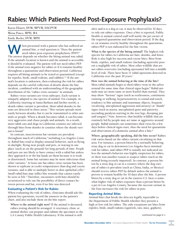 Rabies: Which Patients Need PEP? thumbnail