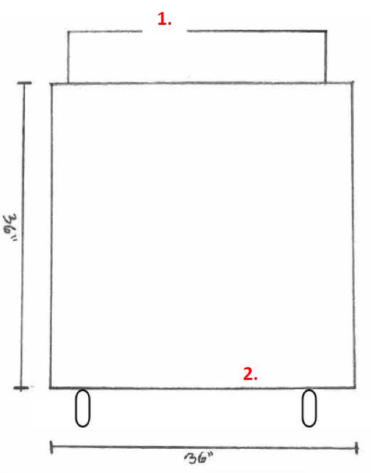 Example diagram of left end from customer side view of CMFO