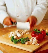 chef chopping food image