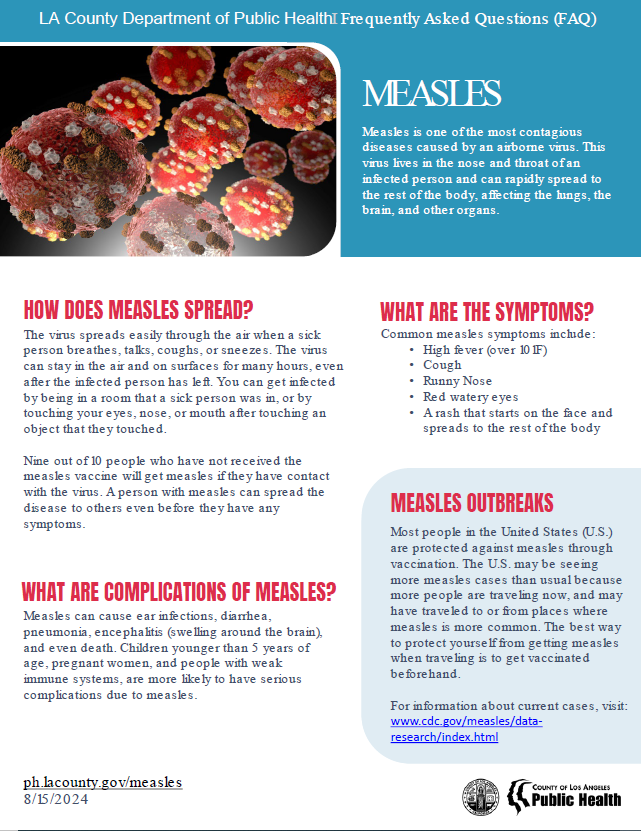 Measles FAQ Flyer