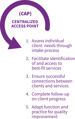 HMG LA's Central Access Point's goals to improve developmental screenings, connect families to services for their child's development.