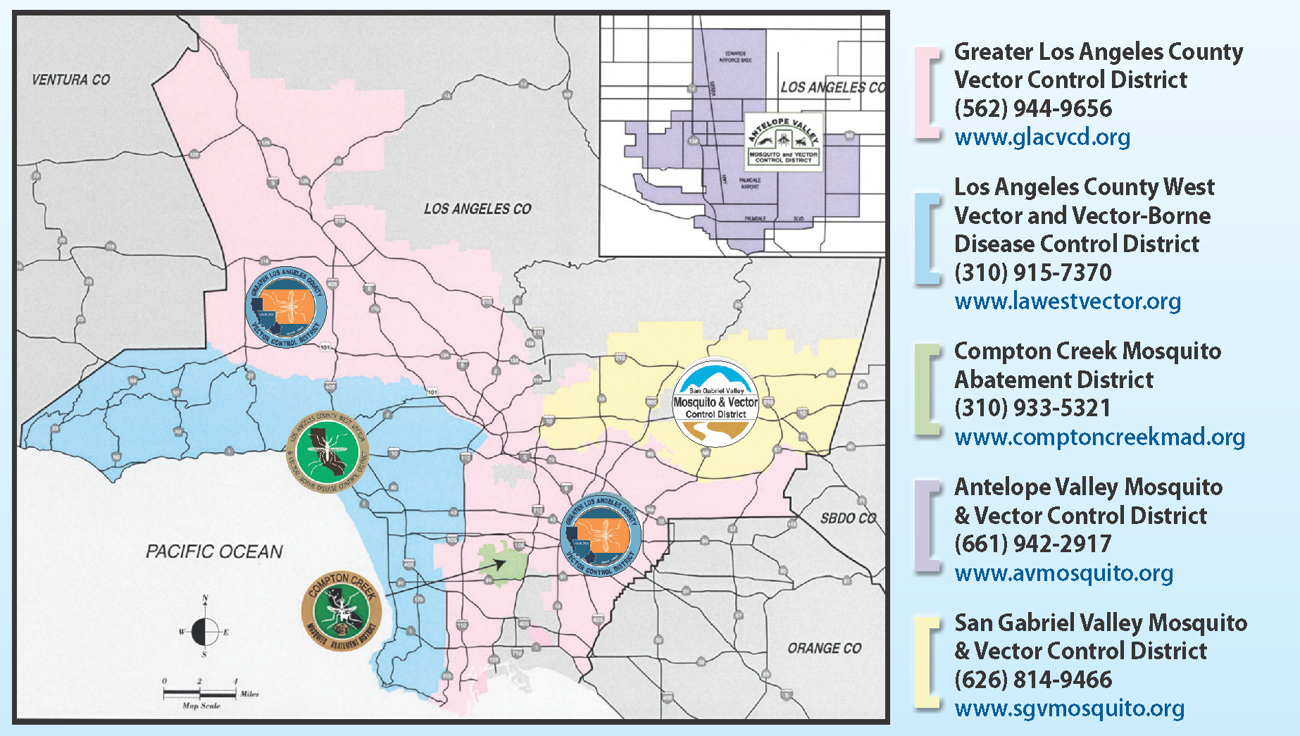 Vector Control Agencys Map