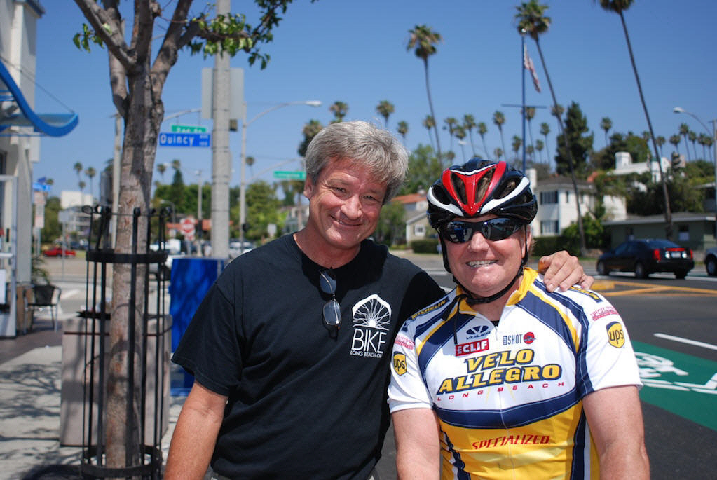 Mobility Coordinator Charlie Gandy with City Manager Pat West.