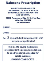 Naloxone Prescription Card