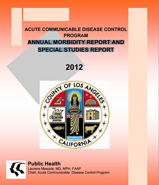 ANNUAL MORBIDITY REPORT AND 
SPECIAL STUDIES REPORT 2012