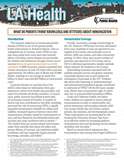 What Do Parents Think? Knowledge and Attitudes 
About Immunization